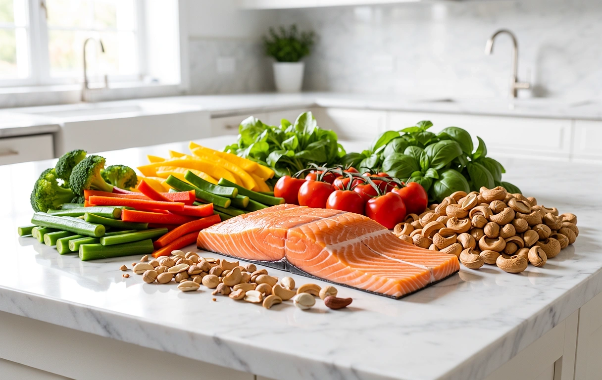 Frische gesunde Lebensmittel für Ernährungsplan